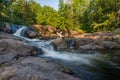 Yellow Dog River Falls, Marquette, MI Royalty Free Stock Photo
