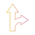 Up and right arrow gradient style icon vector design Royalty Free Stock Photo