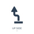 up side icon in trendy design style. up side icon isolated on white background. up side vector icon simple and modern flat symbol Royalty Free Stock Photo