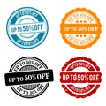 Up to 50% off Round Stamp Collection. Grunge Challenge Badge
