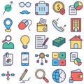 We are up with trade icon Vector. These trade icons pack is intended to make you ready to get your business site, application ico Royalty Free Stock Photo