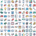 We are up with trade icon Vector. These trade icons pack is intended to make you ready to get your business site, application ico Royalty Free Stock Photo