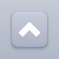 Up, up arrow, gray vector button with white icon Royalty Free Stock Photo