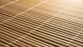 Up view of a bamboo mat consisting of long thin cylindrical slats Royalty Free Stock Photo