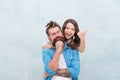 Upbringing happy daughter. Daughter playing with hair. Going crazy being locked down in quarantine. Family leisure Royalty Free Stock Photo