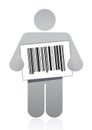 Upc barcode and icon Royalty Free Stock Photo