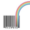 UPC barcode with a rainbow Royalty Free Stock Photo