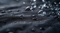 Upclose image of a superhydrophobic fabric demonstrating its waterrepelling properties through the formation of perfect