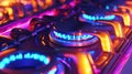 An upclose look at the burner designed to withstand high temperatures and heavy use