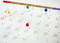 Upcoming events calendar Royalty Free Stock Photo