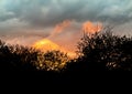 Upcoming thunderstorm over the camp Halali at the Etosha Nationalpark in northern Namibia