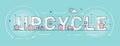 Upcycle Creative Illustrated Word Sign. Vector Design Royalty Free Stock Photo