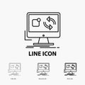 update, app, application, install, sync Icon in Thin, Regular and Bold Line Style. Vector illustration