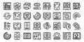 Update app software vector icon. A collection of icons for various computer programs and devices