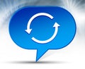 Update arrow icon blue bubble background Royalty Free Stock Photo