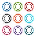 Update arrow icon flat round buttons set illustration design Royalty Free Stock Photo