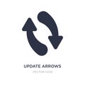 update arrows icon on white background. Simple element illustration from UI concept Royalty Free Stock Photo