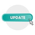 Update button. Mouse click cursor. New feature symbol. Vector web element. Royalty Free Stock Photo