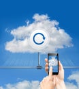 Update Cloud data security and Update phone Royalty Free Stock Photo