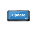 Computer keyboard keys with update word on it Royalty Free Stock Photo
