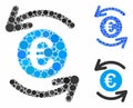 Update Euro balance Mosaic Icon of Circles