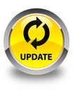 Update glossy yellow round button Royalty Free Stock Photo