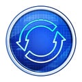 Update icon futuristic blue round button vector illustration Royalty Free Stock Photo