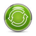 Update icon elegant green round button vector illustration Royalty Free Stock Photo
