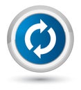 Update icon prime blue round button Royalty Free Stock Photo