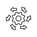 Update, icon in line design. Update, upgrade, software, refresh, system, patch, install on white background vector