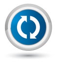 Update icon prime blue round button Royalty Free Stock Photo