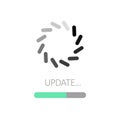 Update icon. System software upgrade concept, loading bar Royalty Free Stock Photo
