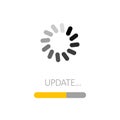 Update icon. System software upgrade concept, loading bar Royalty Free Stock Photo