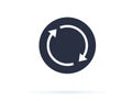 Update icon vector. Reload symbol, refresh icon. Circle button for website, solid refresh icon. Loop, reset illustration