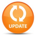 Update special orange round button Royalty Free Stock Photo