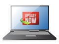 Update now label on a laptop screen Royalty Free Stock Photo