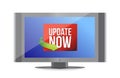 Update now label on screen Royalty Free Stock Photo
