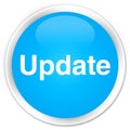 Update premium cyan blue round button Royalty Free Stock Photo