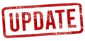 Update Red stamp on a white background Royalty Free Stock Photo