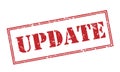 Update stamp on white background Royalty Free Stock Photo