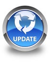 Update (refresh icon) glossy blue round button Royalty Free Stock Photo