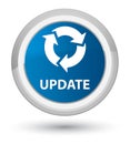 Update (refresh icon) prime blue round button Royalty Free Stock Photo