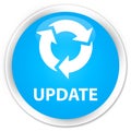 Update (refresh icon) premium cyan blue round button Royalty Free Stock Photo