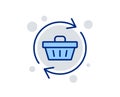 Update Shopping cart line icon. Online buying. Vector