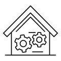 Update smart house icon, outline style