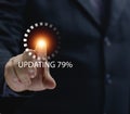 Update software application upgrade technology concept. Software update or Operating system, patch update, updating progress bar, Royalty Free Stock Photo