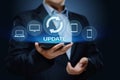 Update Software Computer Program Upgrade Business technology Internet Concept