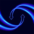 Update Software. Synchronization icon. Upgrade computer program version concept. Circulation arrows in motion. Two