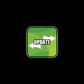 Update square sign icon or logo on dark background