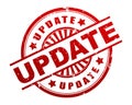 Update stamp isolated 3d illustration Royalty Free Stock Photo
